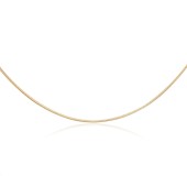Lantisor argint placat cu aur galben 0,9 mm x 70 cm model șarpe DiAmanti SnakeC020-Gold-70cm-SL